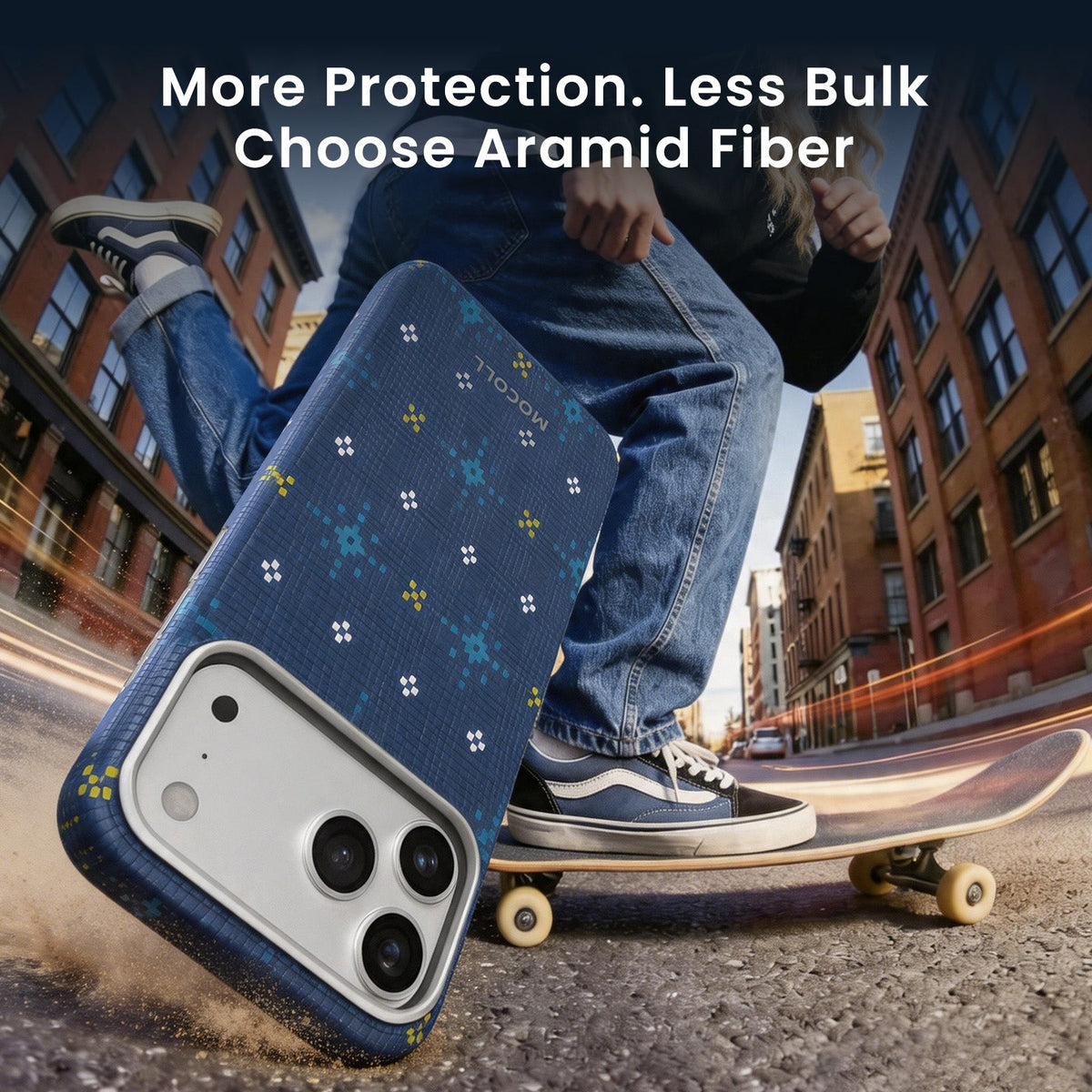 Ultra-Thin Aramid Fiber Case for iPhone 18 Pro & Pro Max - in use