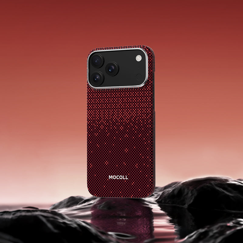 Kevlar Magnetic Circle  Case ( iPhone 17 Pro Red )